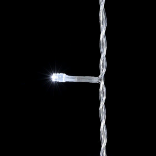 Светодиодный занавес 2*3 м., 600 белых LED ламп, мерцание, прозрачный провод ПВХ, LTC (PCL602BLW-10-2W)