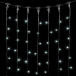 Светодиодный занавес 2*1 м., 200 белых LED ламп, черный провод ПВХ, LTC (PCL202-11-2W)