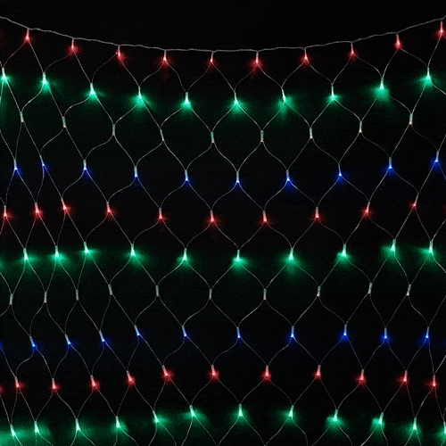 Светодиодная сетка с контроллером 2*2 м., 256 разноцветных LED ламп, прозрачный ПВХ, LTC (NTL256C-10-2M)