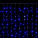Занавес с мерцающим диодом 2*2 м., 220V, 240 синих LED ламп, прозрачный провод, Winner Light (b.03.5T.240+)