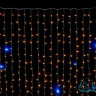 Занавес с мерцающим диодом 2*2 м., 220V, 240 желтых LED ламп, прозрачный провод, Winner Light (Y.03.5T.240+)