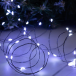 Гирлянда нить-роса 10 м., IP20, чёрная нить, 100 холодных белых LED, 12 В, Luazon Lighting (5198366) 