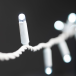 Светодиодная нить 10 м., 24 В, 100 LED, холодный белый, белый провод каучук, LTC (ECO100-8-1W)