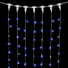 Светодиодный занавес 2*3 м., 600 синих LED ламп, мерцание, прозрачный провод ПВХ, LTC (PCL602BLW-10-2B)