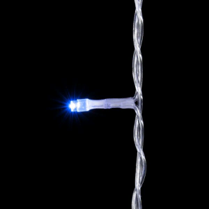 Светодиодный занавес 2*3 м., 600 синих LED ламп, мерцание, прозрачный провод ПВХ, LTC (PCL602BLW-10-2B)