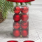Набор пластиковых шаров Милена 40 мм., красный, 16 шт., Christmas DeLuxe (87042)