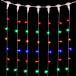 Светодиодный занавес 2*2 м., 400 разноцветных LED ламп, прозрачный провод ПВХ, LTC (PCL402-10-2M)