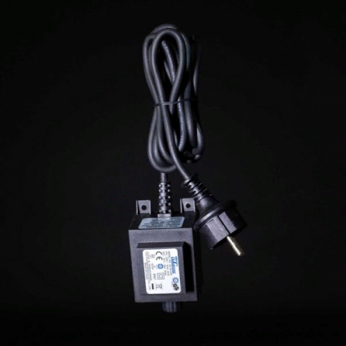 Трансформатор 30W. для силиконовых нитей 24В., до 600 LED, провод черный каучук, IP65, Beauty Led (EA30-600L)