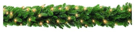 Гирлянда хвойная Нoрмaндия 180*33 cм., 72  Led лaмп., тeмнo-зeлeнaя, Triumph Tree (73739)