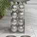 Набор пластиковых шаров Милена 40 мм., серебро, 16 шт., Christmas DeLuxe (87041)