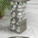 Набор пластиковых шаров Милена 40 мм., серебро, 16 шт., Christmas DeLuxe (87041)