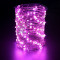 Светодиодная гирлянда нить Роса 10 м., 12V, 100 розовых LED ламп, Beauty Led (Rosa 100-10-P)