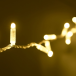 Светодиодная гирлянда 10 м. с колпачком, 100 LED, шампань, 220 В, статика, прозрачный провод ПВХ, IP65, LTC (PST100CAP-10-2CH)