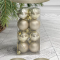 Набор пластиковых шаров Милена 40 мм., шампань, 16 шт, Christmas DeLuxe (87550)