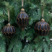 Набор винтажных стеклянных украшений Готика 80 мм., черный-золото, 9 шт., Christmas DeLuxe (13057)