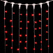 Светодиодный занавес 2*1 м., 200 красных LED ламп, прозрачный провод ПВХ, LTC (PCL202-10-2R)