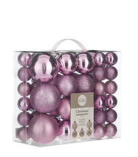 Набор пластиковых шаров Гамма 46 шт., лавандовый, ChristmasDeLuxe (86018-88076)