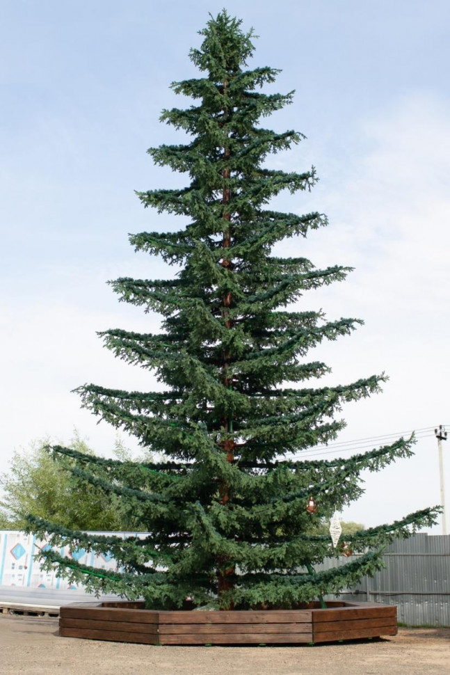 Уличная елка Лесная зеленая 12 м., ствольная, Литая, Green Trees (GT12LESPE)