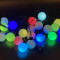 Светодиодная гирлянда шарики 5 м., 20 RGB LED, черный резиновый провод, Teamprof (TPF-S5-20C/24V-40B-SRB/RGB)