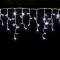 Светодиодная мерцающая бахрома 3*0.6 м., 220V, 100 холодных белых LED ламп, белый каучук, соединяемая, Winner Light (w.02.7W.100+)