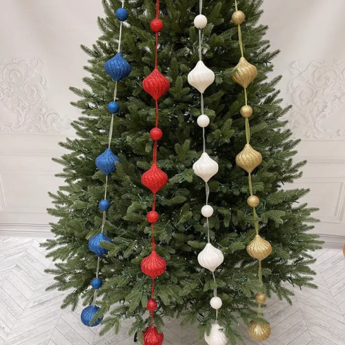Гирлянда Праздничная 116 см., диаметр 9 см., красная, пенопласт, Christmas DeLuxe (89416) 