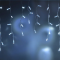 Светодиодная бахрома 108 холодных белых LED ламп, 3*0.6 м., 220В, мерцание, прозрачный провод ПВХ, Teamprof (TPF-i3*0.6F-CT/W)