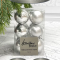 Набор пластиковых шаров Дивный 60 мм., серебро, 12 шт., Christmas DeLuxe (87557)