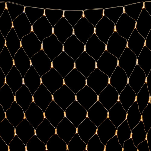Светодиодная сетка с колпачком 2*3 м., 220В, 384 теплых белых LED, провод прозрачный ПВХ, IP65, LTC (NTL384CAP-10-2WW)