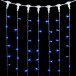 Светодиодный занавес 2*3 м., 600 синих LED ламп, прозрачный провод ПВХ, LTC (PCL602-10-2B)