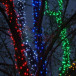 Комплект гирлянды на деревья 100 м., 5 лучей по 20 м, 24V, 1000 розовых LED ламп, черный ПВХ, LTC (KDD1000-11-1P)