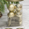 Набор пластиковых шаров Дивный 60 мм., шампань, 12 шт., Christmas DeLuxe (87559)