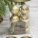 Набор пластиковых шаров Дивный 60 мм., шампань, 12 шт., Christmas DeLuxe (87559)