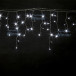 Светодиодная мерцающая бахрома 5*0.6 м., 220V, 170 холодных белых LED, черный каучук IP 65, соединяемая, Winner (w.02.7B.170.F+)