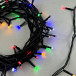 Светодиодная нить 100 разноцветных LED ламп с мерцанием, 10 м., 24В., черный провод ПВХ, LTC (PST100BLW-11-1M)