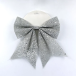 Бант Бриджит 20x24 см., 1 шт., серебро с пайетками, Christmas DeLuxe (86840) 