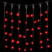 Светодиодный занавес 2*2 м., 400 красных LED ламп, черный провод ПВХ, LTC (PCL402-11-2R)