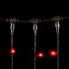 Светодиодный занавес 2*2 м., 400 красных LED ламп, черный провод ПВХ, LTC (PCL402-11-2R)